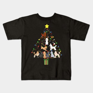 Poodle Christmas Tree Dog Lovers Happy Xmas Holiday Kids T-Shirt